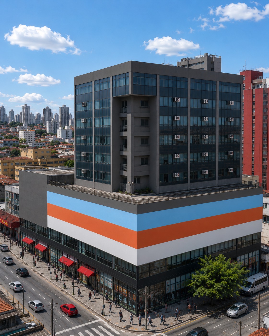Fachada do Empresarial Shopping Primitiva em Osasco